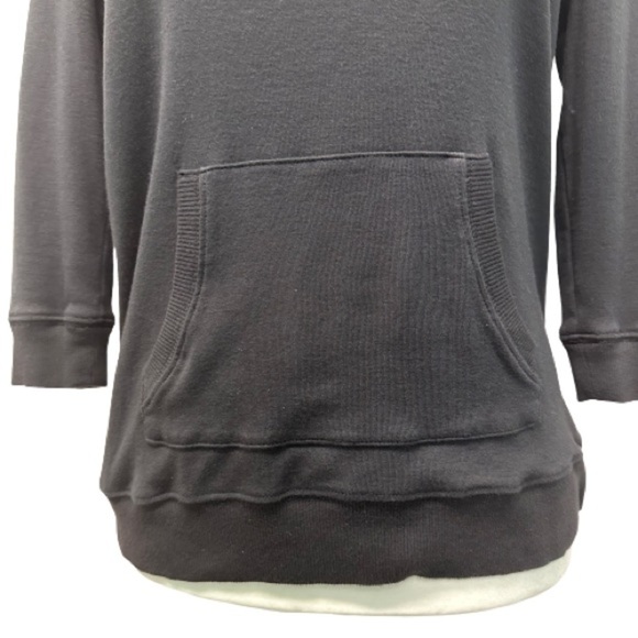 TALBOTS PETITES 3/4 SWEATSHIRT BLACK‎ BIG POCKETS CASUAL, ROUND NECK SIZE SMALL - Picture 6 of 9